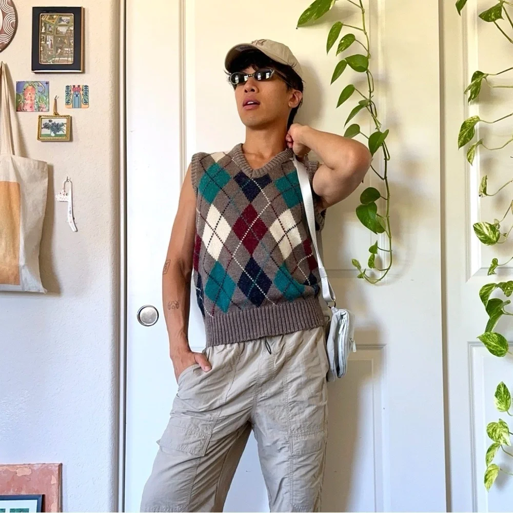 Vintage Argyle Swester Vest